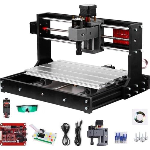 CNC 3018Pro Laser Engraver DIY CNC Engraving Machine GRBL Control 3 Axis Pcb Milling Machine Wood Router Engraver 5500mw EU Plug