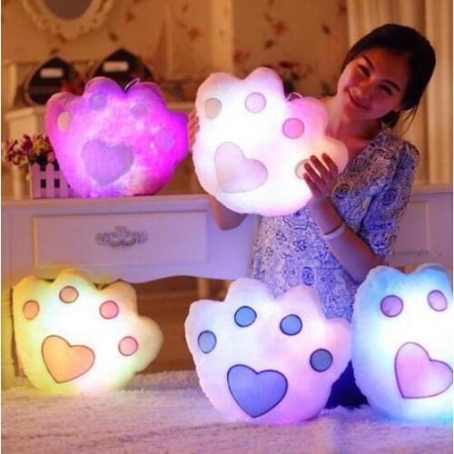 Kawaii Star Pillow Color Change Luminous Pillow with Led Light Soft Stuffed Animals Doll Toys for Children YH336