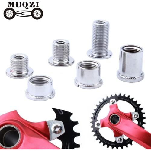 MUQZI 5 Pair Nail Plate Dental Plate Screws Steel Chainwheel Bolts Road Bike Crank Plate Crusset Nut Parts Bicycle Accessories