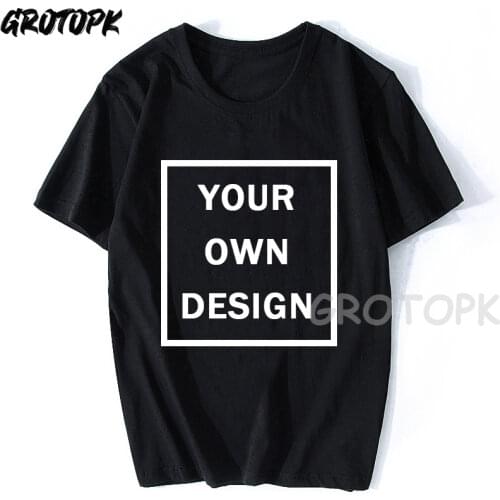 Custom Black White T-shirt Men and Women Your Own Design High Quality Comfort Cotton T-shirt XS-XXXL
