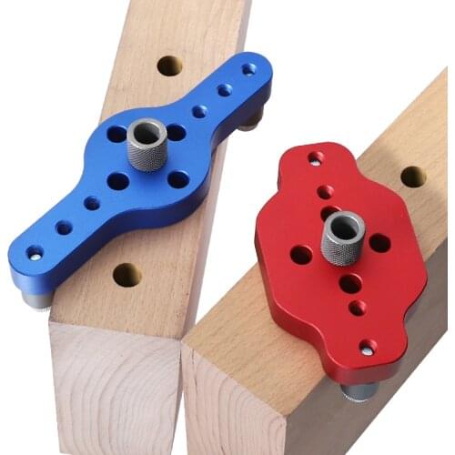 Dowel Jig Self-centering 6 8 10mm Wood Jig Aluminum Alloy Adjustable Drill Guide for Wood Joints