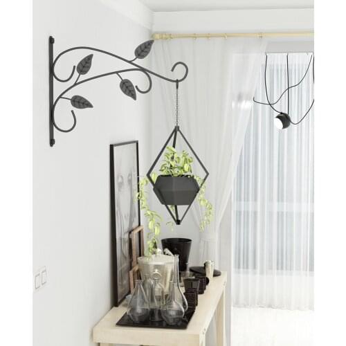 Pot Wall Hanging Plant Racks Iron Frame Flower Decorative Shelves Balcony Crafts for Household Bedroom Accessories