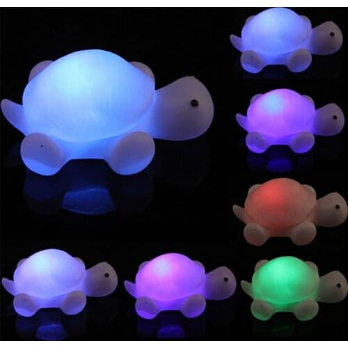 Turtle Led 7 Colours Changing Night Light Lamp Party Colorful Gift Sleepping Creative Childrens Room Bedside Desktop Decor