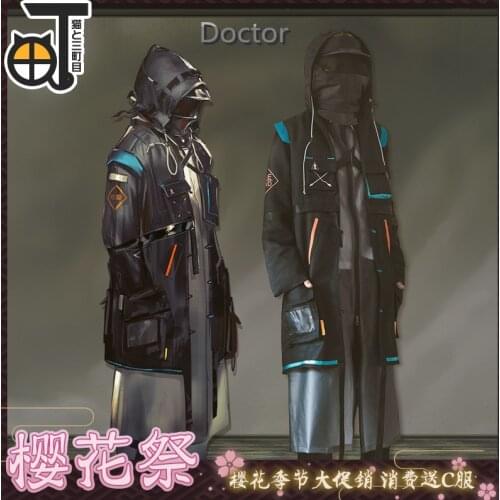 New! Anime Arknights Doctor Cosplay Men Arknights Cosplay Costume Halloween Cos Party Outfit H
