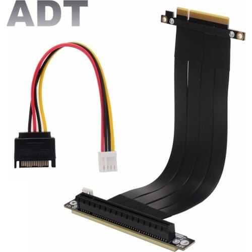 PCIE X8 To X16 RTX 3060 Mining Extension Cable PCI-e 8x 16x Adapter Riser X99 Server Multi-card ETH Miner Stable Large