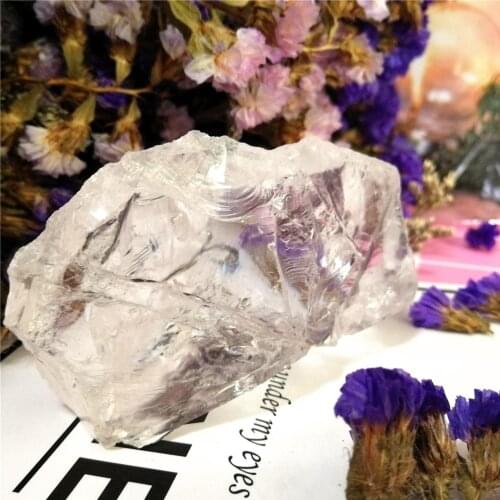 Natural clear raw stone quartz crystal coarse mineral specimen healing quartz crystal mineral home decoration