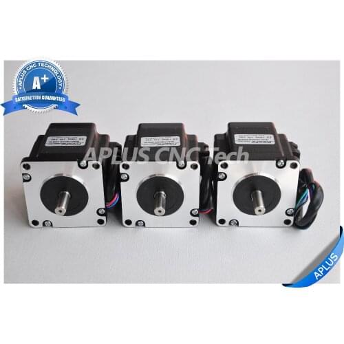 3 PCS NEMA 24 Stepper Motor, 255oz-in 64mm 3.0A, 1.8degree, 4wires