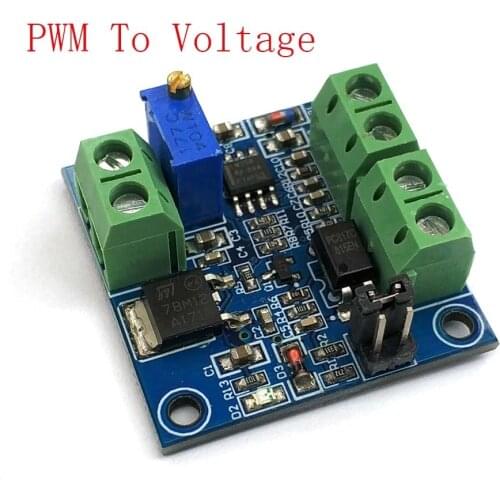 PWM To Voltage Converter Module 0%-100% To 0-10V For PLC MCU Digital To Analog Signal PWM Adjustabl Converter Power Module