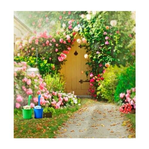 TR 10*20ft photography background fotografia winnie the doors of the bucket photography backdrop spring green garden backdrops