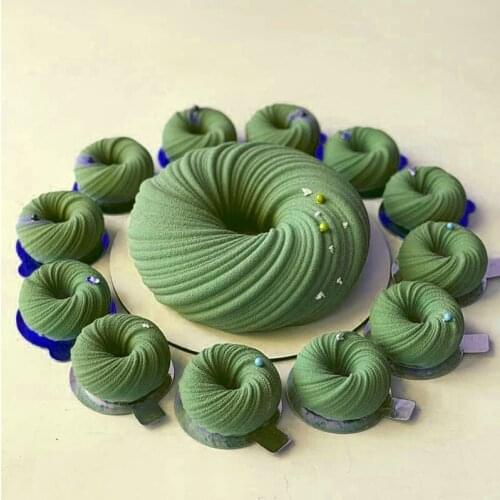 Meibum 1/6/8 Cavity Turbine Silicone Cake Molds Mousse Dessert Moulds Pastry Baking Tools Decorating Pan Kitchen Bakeware Set