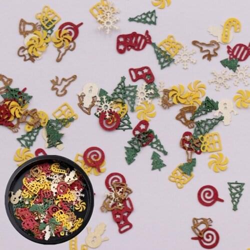 Nail Tips Decoration Jewelry Sequins Nail-Glitter Metal-Snowflakes Christmas-Nails Art Velvet Ornament Snowflake Manicure Tools