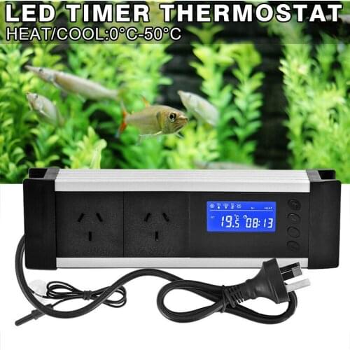 Waterproof Reptile Thermostat Aquarium Smart LCD Digital Timer Temperature Controller Digital With 3 Kinds Of Temperature Alarms