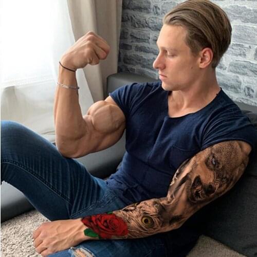 Waterproof Temporary Tattoo Sticker Large Size Lion Tiger Fashion Tattoos For women men Beast Body Art Fake tatoo