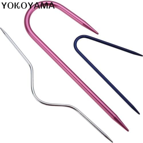 YOKOYAMA Twist Needle Handmade Sweater Scarf Braided Twist Needle Household Weaving Auxiliary Appliance Metal U-Shaped Needle