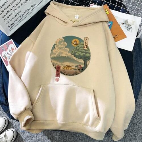 Totoro Studio Ghibli Kawaii Funny Cartoon Hoodies Women Ullzang Cute Anime Graphic Sweatshirt Spirited Away Tops Hoody Female