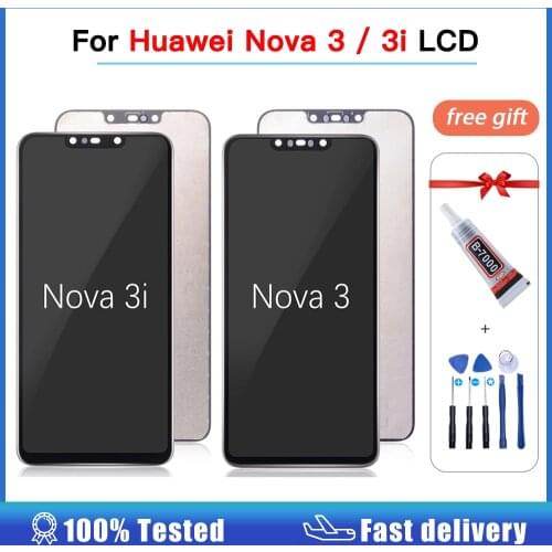 6.3" lcd Display For Huawei Nova 3i LCD INE LX2 L21 Touch Digitizer Assembly with Frame For Nova 3 Nova3 LCD PAR LX1 LX9 Screens