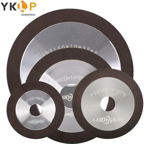 100mm/125mm/150mm Diamond Grinding Wheel Grinding Circle for Tungsten Steel Milling Cutter Tool Sharpener Grinder Grit 150-320