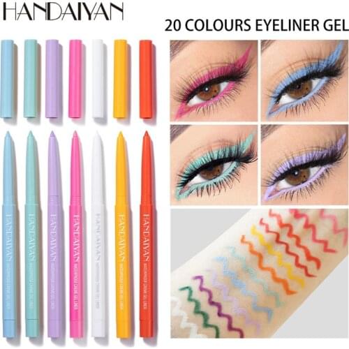 20 Color Matte Eyeliner Waterproof Lasting Creme Gel Liner Easy To Use Rotatable Eyeliner Colorful Eye Liner Eye Makeup Tools