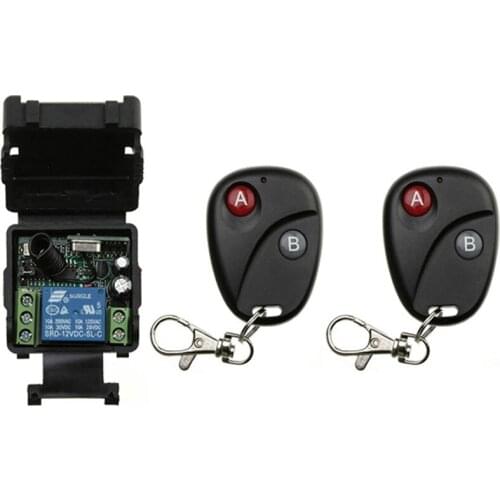 433MHz Universal Remote Control DC 12V 24V 1CH rf Relay Receiver and Transmitter for Universal LED light and Door Controller