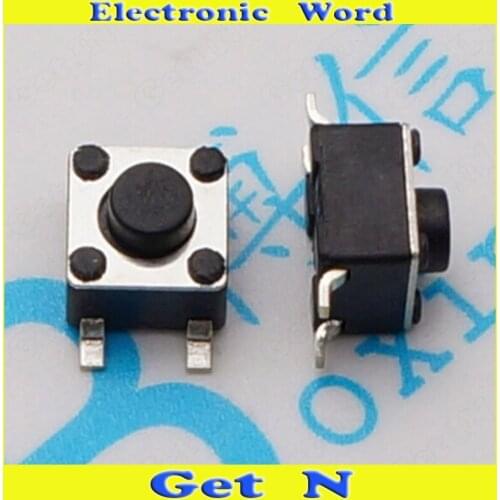 50pcs 4.5*4.5*4.3mm Reset Tact Switch 4-Pin Tactile Button Switch