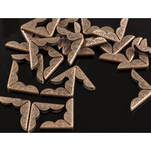 50Pcs Book Corner Trilateral Metal Bronze For Folders Albums Menus Corner Protectors Crafts Decor Scrapbooking Accessories C1734