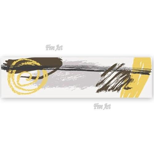 Abstract Oil Painting On Canvas Handmade Modern Yellow Gary Abstract Painting Colorful Landscape Picture Home Wall Hotel decor