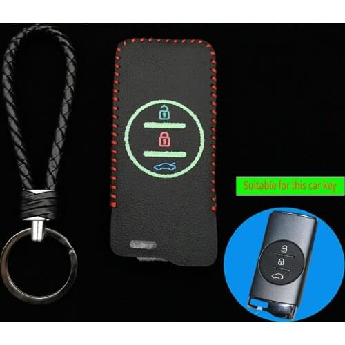 Fashion Leather Top Layer Car Key Cover Case Shield For Chery Tiggo 8 Arrizo 5 Pro Gx 5x Eq7 Chery Tiggo 7 Pro 2020 Accessories
