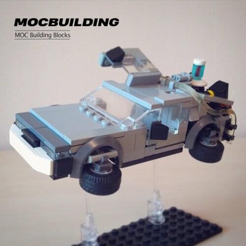 Back to the future time machine toy car MOC building block Puzzle Childrens birthday gift 212PCS