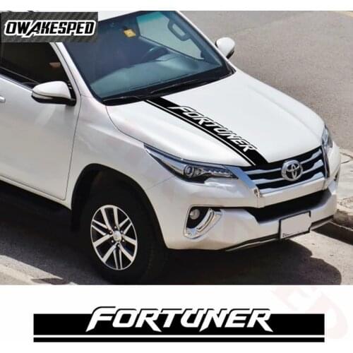 Racing Sport Decal For-Toyota Fortuner Car Styling Hood Bonnet Stripes Decor Stickers Auto Cover Engine Sticker DIY Vinyl Decals