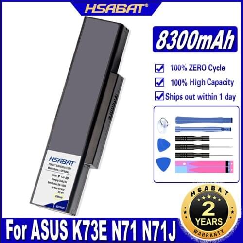 HSABAT A32-N71 8300mAh Battery for ASUS A32-N71 A32-K72 K72 K72F K72D K72DR K73 K73SV K73S K73E N73SV X72 X73 N71 Batteries