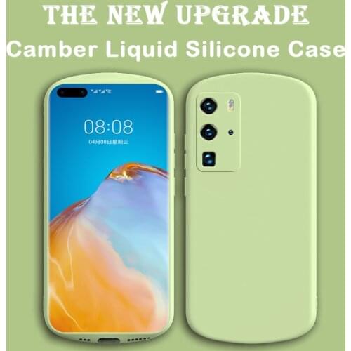 Curved Liquid Silicone Case For Huawei P40 P30 Pro Case Fine Hole Camera Cover For Huawei Mate30 20 Pro Mate 30 P40 Lite Case