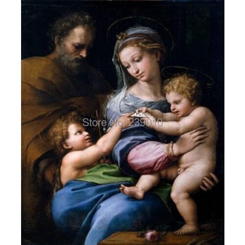 Classical Religious figure canvas printings oil painting Mary and Jesus portrait oil painting printed on canvas nude art picture