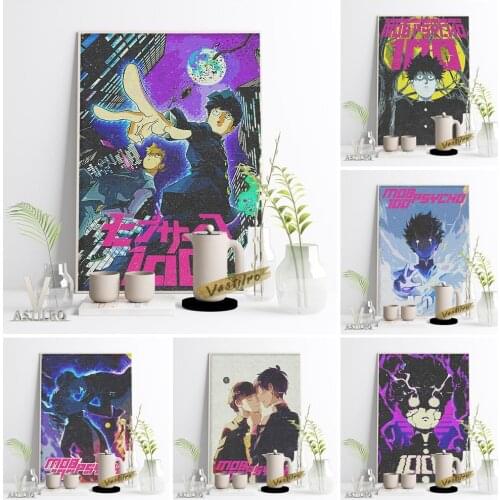 Mob Psycho 100 Classic Anime Cartoon Role Poster Print Art Wall Stickers Canvas Painting Living Room Otaku Bedroom Home Decor