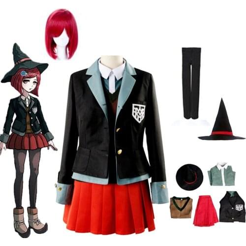 Anime Danganronpa Magician Yumeno Himiko Girl Uniform Cosplay Costume Set For Halloween Party
