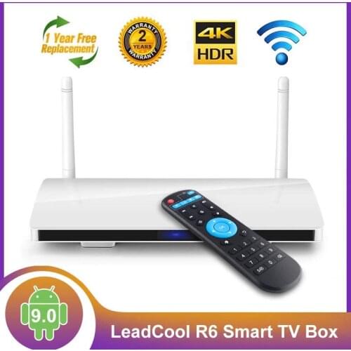 R6 Smart TV Box Android 9.0 IPTV Box Leadcool Amlogic S905W Smart Media Player 2021 SUBTV 4K H.265 IP TV Set top Box Leadcool R6