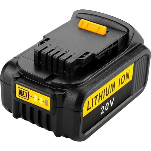 High Capacity 6000mAh 20V 6.0Ah Li-ion Battery For Dewalt 20V Battery for Dewalt DCB200 DCB181 DCB182 DCB204-2 with led light