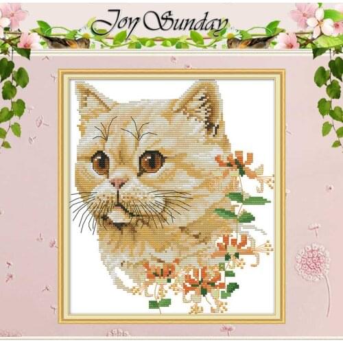 Cat Animals Painting Counted 11CT 14CT Cross Stitch Set DIY Wholesale Chinese Cross-stitch Kit Embroidery Needlework Home Decor