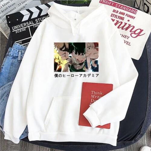 New Japanese Anime Cartoon My Hero Academia Men Women Hoodies Sweatshirts Printed Long Sleeve Pullovers Unisex Casual Tops