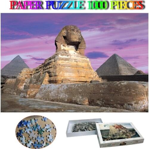 Pyramids of Giza Paper 1000 Pieces Jigsaw Puzzles Egypt Magnificent Ancient Buildings Puzzles Toys Adults Relax Puzzle Games