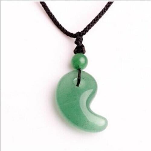 Pure Natural Crystal Pendant Dongling Jades Lovers Magatama Pendant Tai Chi Yin And Yang Fish Buckle Crescent Spike Pendant