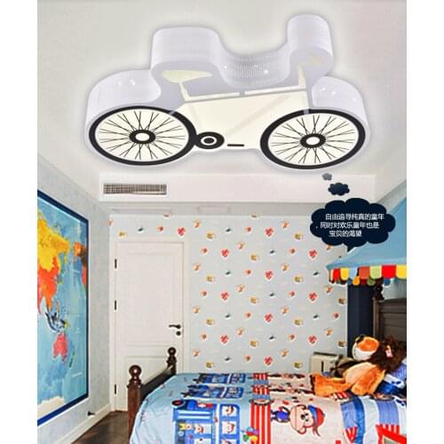 Bedroom boy cartoon ceiling lamps originality simple fashion lamp LED dimming childrens room bicycle Ceiling Lights LO7245