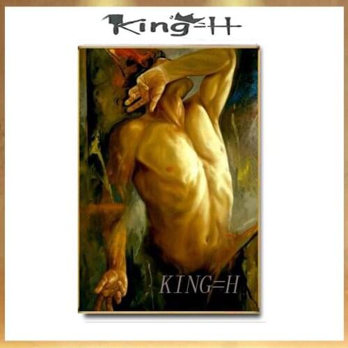 Hand-painted Modern nude art sexy Boy oil painting on canvas art and poster landscape paintings wall art decoration pictures