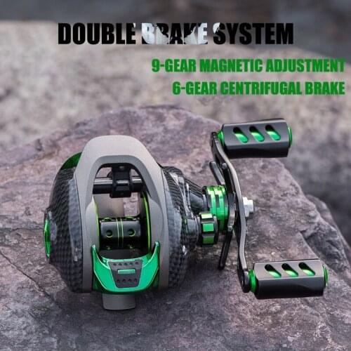 Fishing Reel LM3000 High Speed Ratio 7.1:1 Metal Line Cup 6+1 Carbon Steel BALL BEARING Double Brake System Fishing Gear