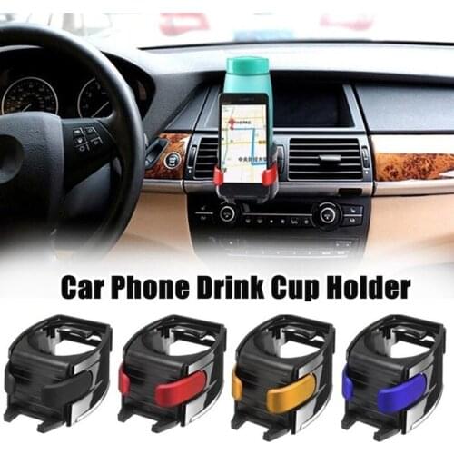 Universal Car Air Vent Drink Cup Bottle Holder 2 in 1 Adjustable Mobile Phone Mount Bracket Stand Cradles Auto Accessories