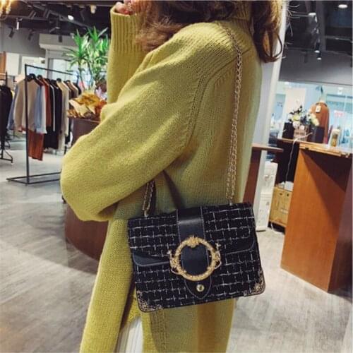 Vintage Korean Women Fashion Handbag Shoulder Bag Lady Chain Crossbody Evening Tote Bag Messenger Women Handbag