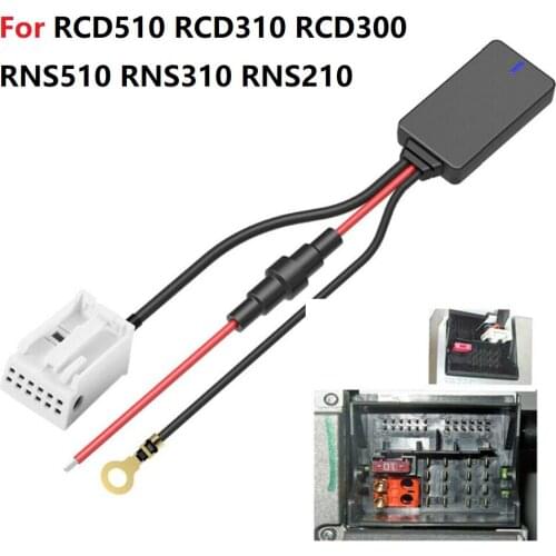 High Quality 12Pin Car Radio AUX Cable Adapter Bluetooth 4.0 For RCD510 RCD310 RCD300 RNS510 RNS310 RNS210