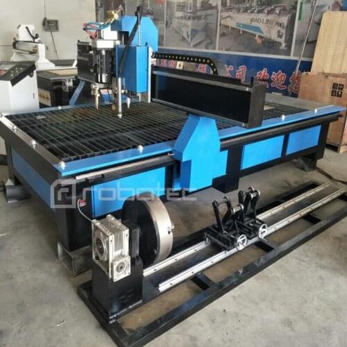 High-Precision CNC Aluminum Cutting Machine for Metal Sheet with Flame Head Plasma Cutter for Steel Pipe
