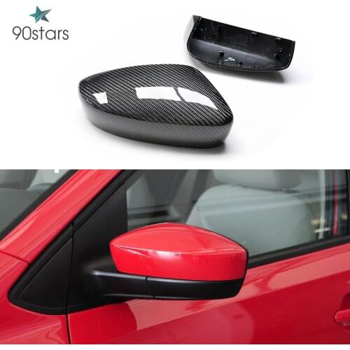 1 Pair car accessories full replacement carbon fiber Rearview mirror caps cover for VW Polo 2004 2005 2006 2007 2008 2009 2011UP