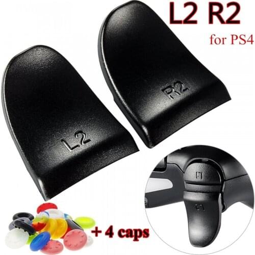 1 pair L2 R2 Trigger Extenders For PS4 Controller ( Free Gift Include: 4 random color Silicone Caps )