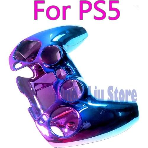 1pc/lot Chrome Plating Protective Shell Colorful Handle Hard Protective Case Sleeve Handle Skin Cover For PS5 Controller